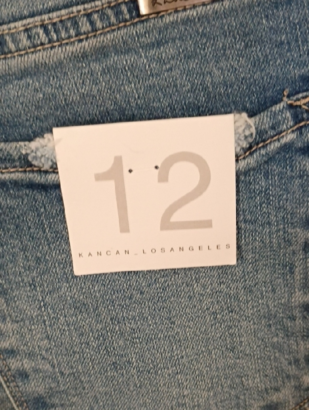 Kut from the Kloth Light Blue Jeans with Raw Hem - Picture 8 of 11